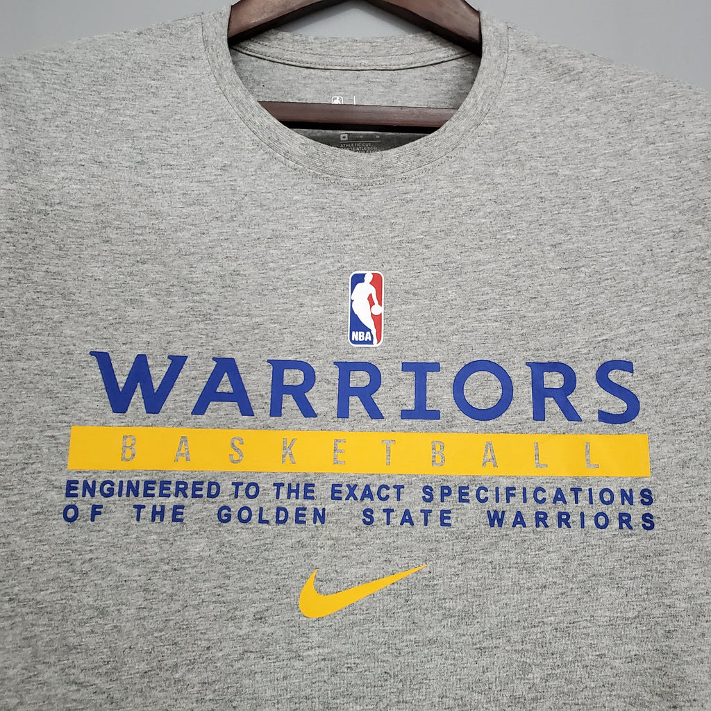 Camiseta Mangas Cortas Warriors Gris