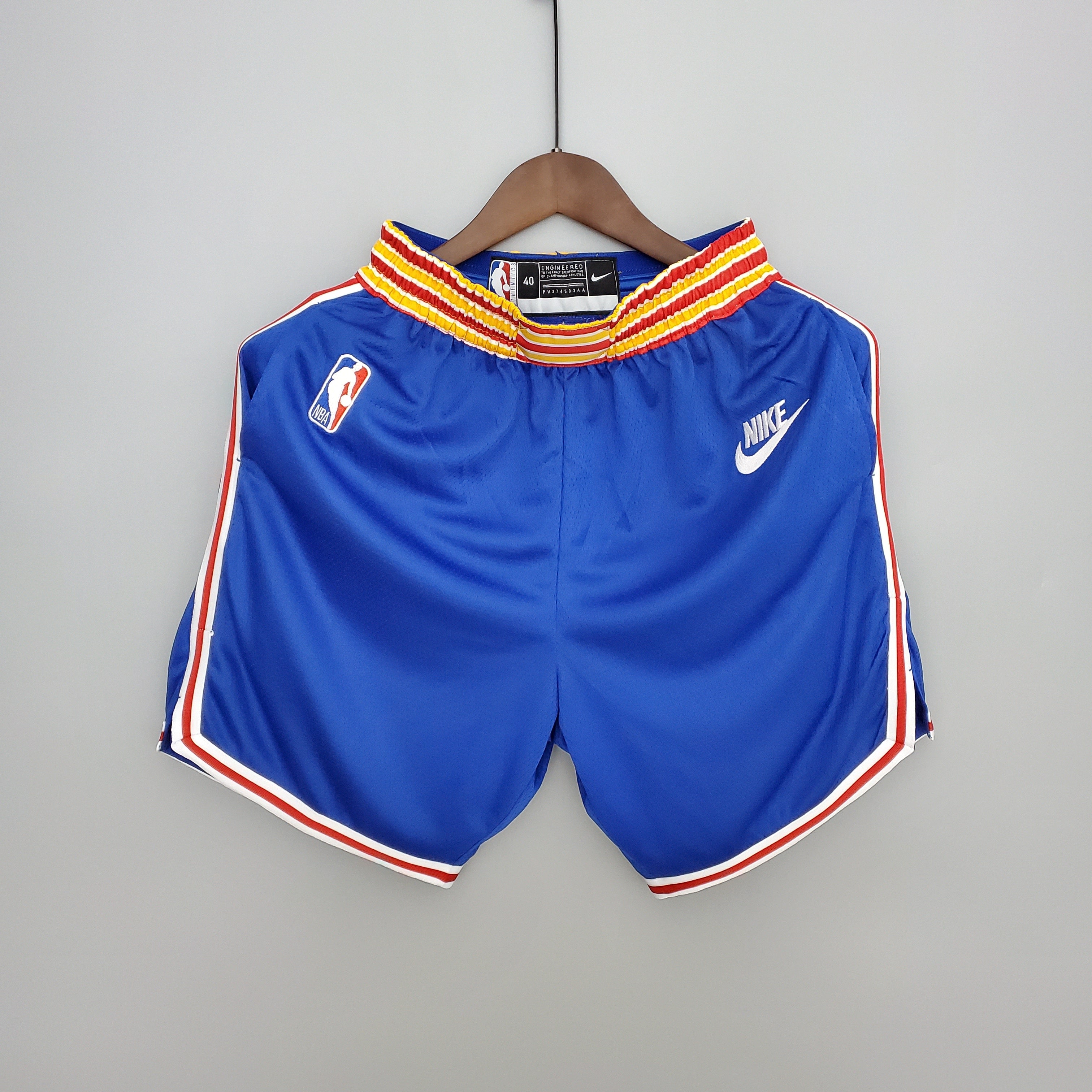 Warriors Retro Shorts Blue
