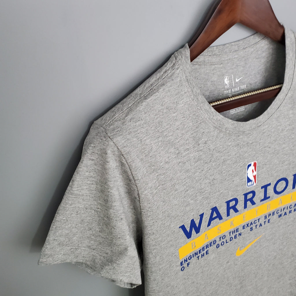 Camiseta Mangas Cortas Warriors Gris