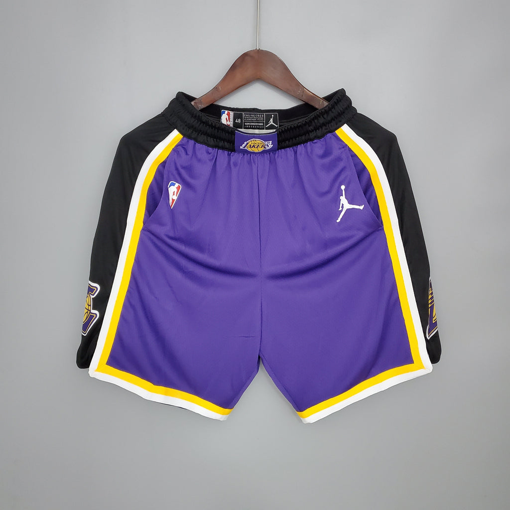 Lakers Purple Black Side Shorts