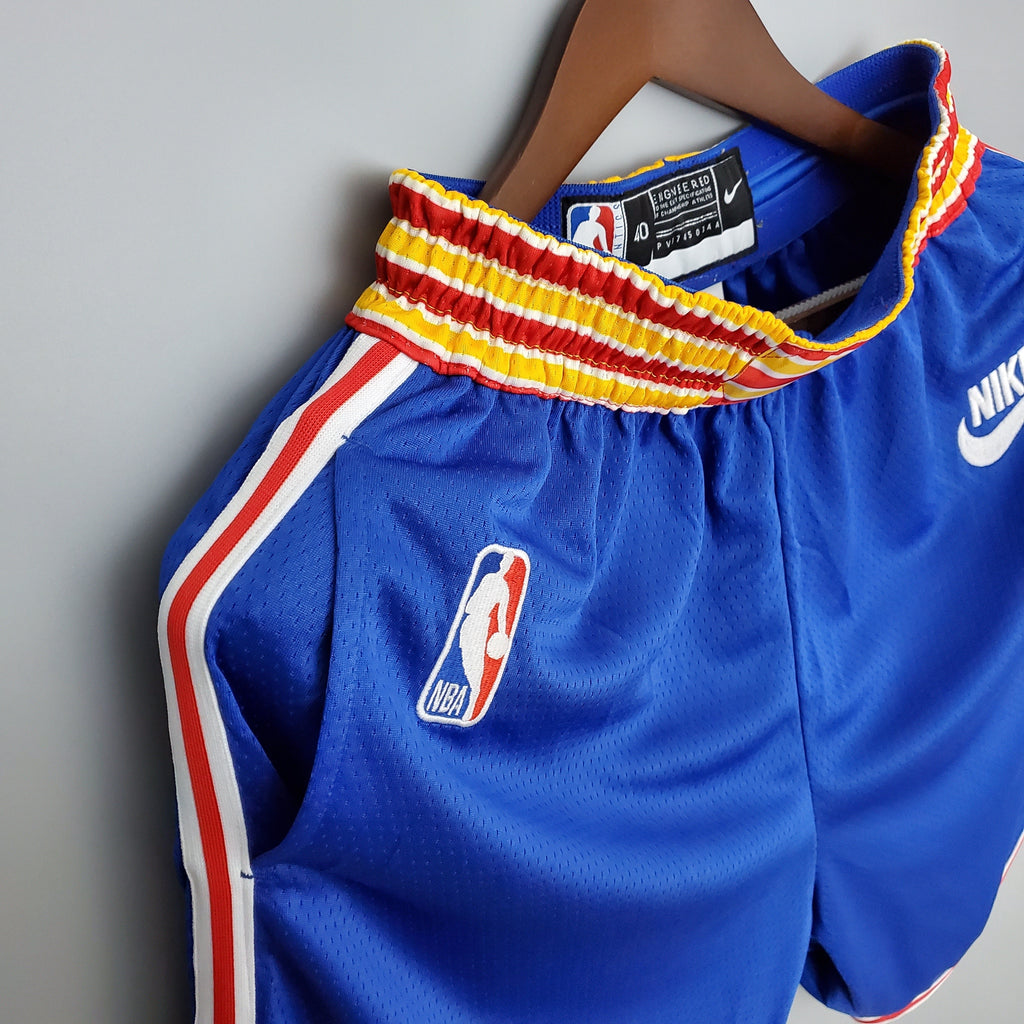 Warriors Retro Shorts Blue