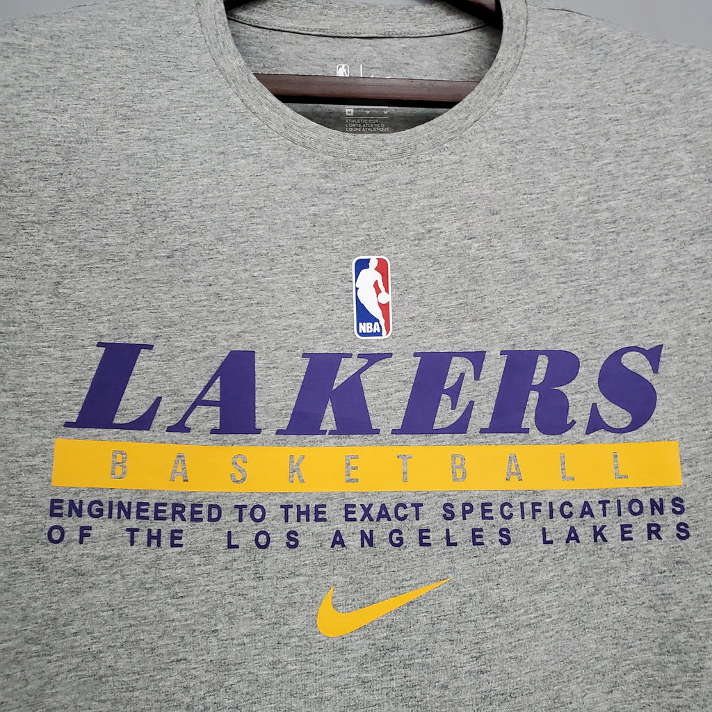 Camiseta Mangas Cortas Lakers Gris