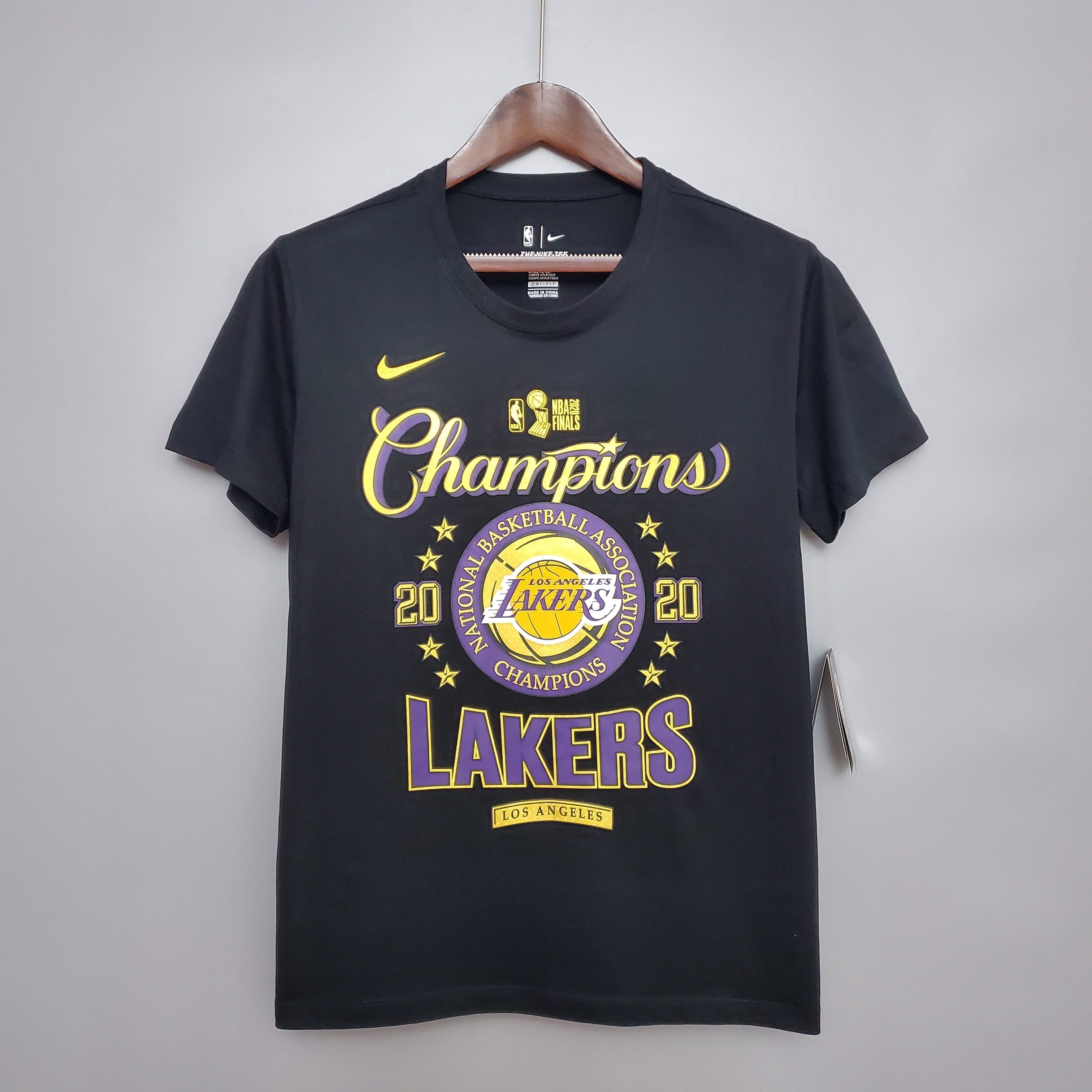 Lakers championship shirt black, white, yellow, purple